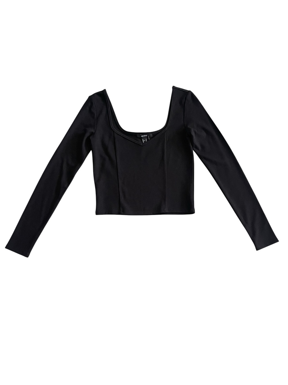 NEW Forever 21 long sleeve black crop top - medium